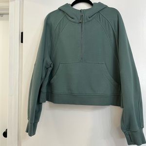 Lululemon Scuba Oversized Cropped Half Zip - XL/XXL - Tidewater Teal *